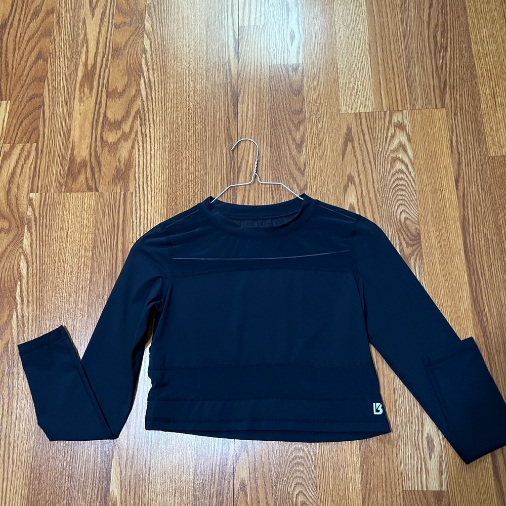 BUFFBUNNY MESH LONG SLEEVE CROP TOP